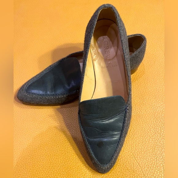 I Crew Wool and Leather Loafer - Picture 1 of 6